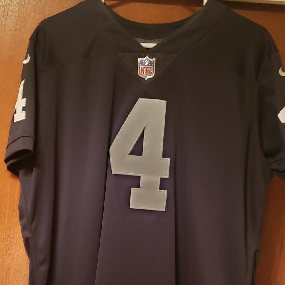 Nike Black NFL #4 Football Jersey with Silver Number